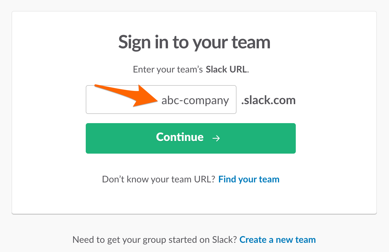 Sign in to Slack